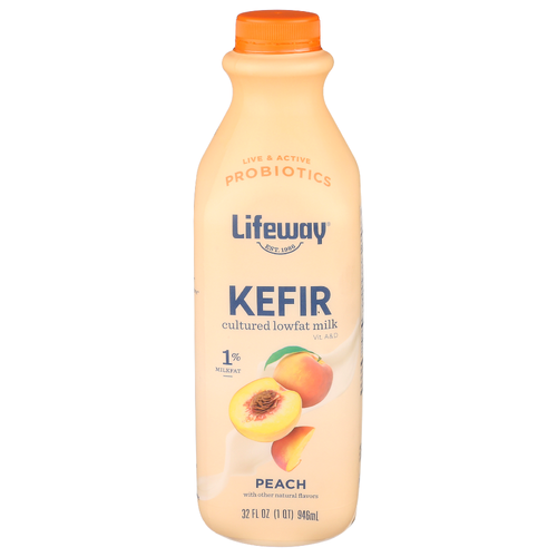 Lifeway Peach Cultured Milk Lowfat Kefir - 32 Fluid Ounce