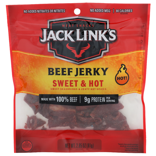 Jack Link's Sweet Seasonings & Zesty Hot Spices Beef Jerky - 2.85 Ounce