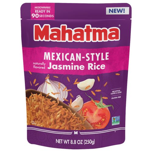 Mahatma Mexican Style Jasmine Rice, Ready To Heat 90 Seconds, Gluten Free, Microwaveable - 8.8 Ounce
