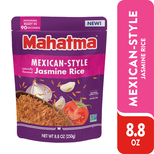 Mahatma Mexican Style Jasmine Rice, Ready To Heat 90 Seconds, Gluten Free, Microwaveable - 8.8 Ounce Image 1 of 4