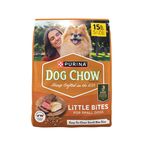 Purina Dog Chow Little Bites With Real Chicken And Beef Small Breed Dry Food - 15 Pound