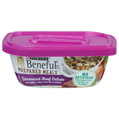 Purina Beneful Simmered Beef Entree With Carrots, Barley, Wild Rice & Spinach Dog Food - 10 Ounce