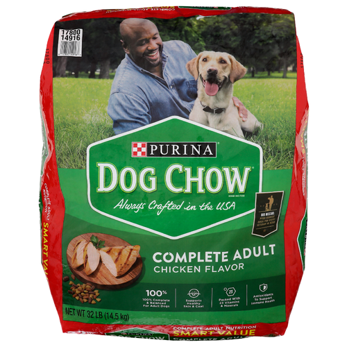 Purina Chicken Flavor Dog Chow - 32 Pound
