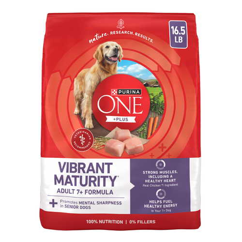Purina ONE Senior Dog Dry Food Chicken - 16.5 Pound