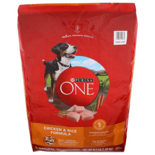 Purina One Chicken & Rice Formula Adult Dog Food - 16.5 Pound