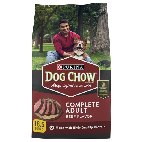 Purina Dog Chow Complete Adult Dry Food Kibble Beef Flavor - 18.5 Pound