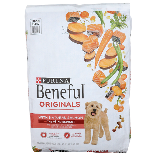 Purina Originals With Natural Salmon The 1 Ingredient And Accents Of Sweet Potatoes, Green Beans & Carrots Beneful Food For Adult Dogs - 14 Pound