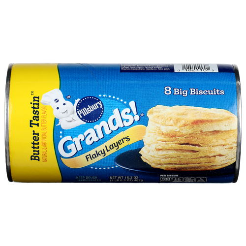 Pillsbury Natural & Artificial Butter Flavor Flaky Layers Biscuits - 2.038 Ounce - 8 Count