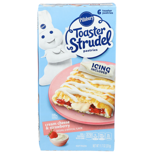 Pillsbury Toaster Strudel Pastries Cream Cheese & Strawberry - 1.95 Ounce - 6 Count