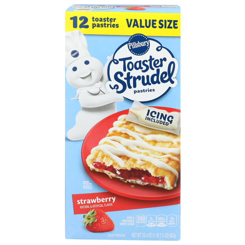 Pillsbury Toaster Strudel Strawberry Pastries - 1.95 Ounce - 12 Count