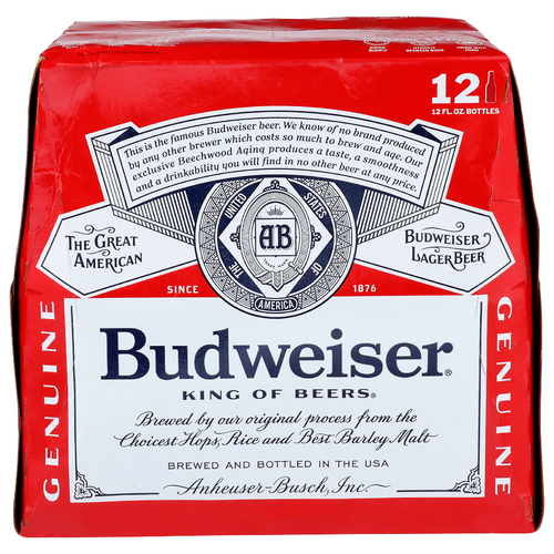 Budweiser King Of Beers - 12 Fluid Ounce - 12 Count