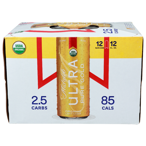 Michelob Ultra Pure Gold Light Larger - 12 Fluid Ounce - 12 Count