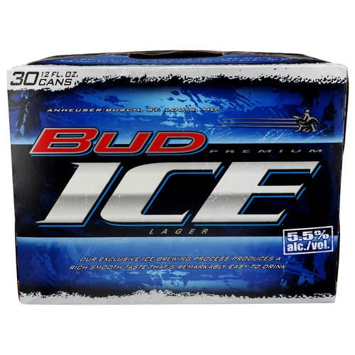 Bud Ice Premium Lager - 12 Fluid Ounce - 30 Count