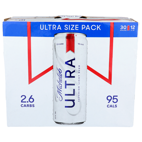 Michelob Ultra Superior Light Beer - 12 Fluid Ounce - 30 Count