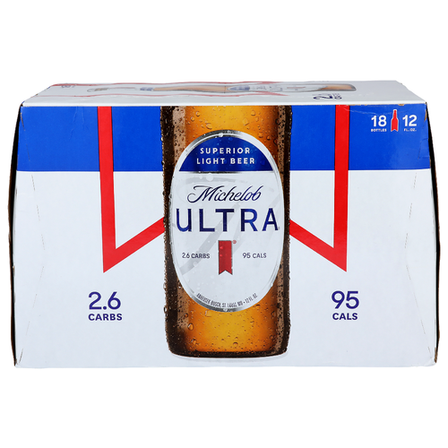 Michelob Ultra Superior Light Beer - 12 Fluid Ounce - 18 Count