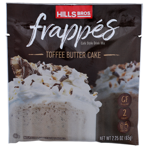 Hills Bros. Toffee Butter Cake Frappes Cafe Style Drin Mix - 1.125 Ounce - 2 Count