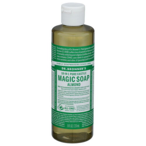 DR. BRONNER's Almond Liquid Soap 18-In-1 Hemp - 8 Fluid Ounce