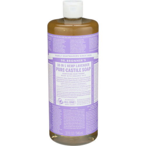 Dr. Bronner's Liquid Soap 18 In 1 Hemp Lavender - 32 Fluid Ounce