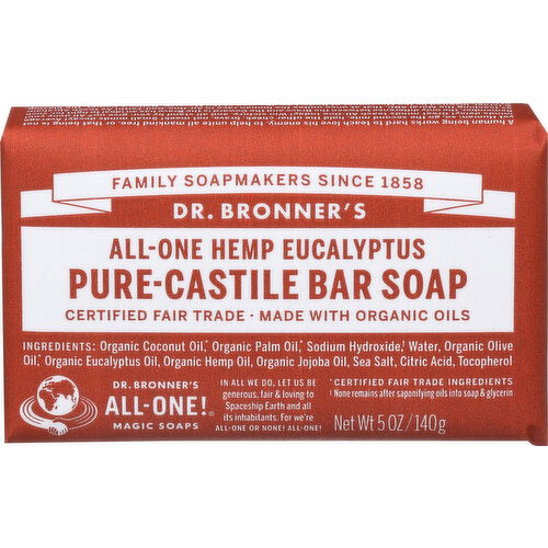 Dr. Bronner's Bar Soap All-One Hemp Eucalyptus - 5 Ounce