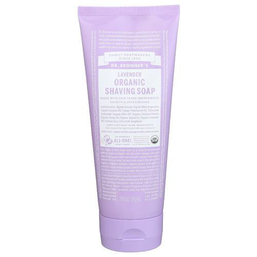 DR. BRONNER'S Lavender Liquid Shaving Soap - 7 Fluid Ounce