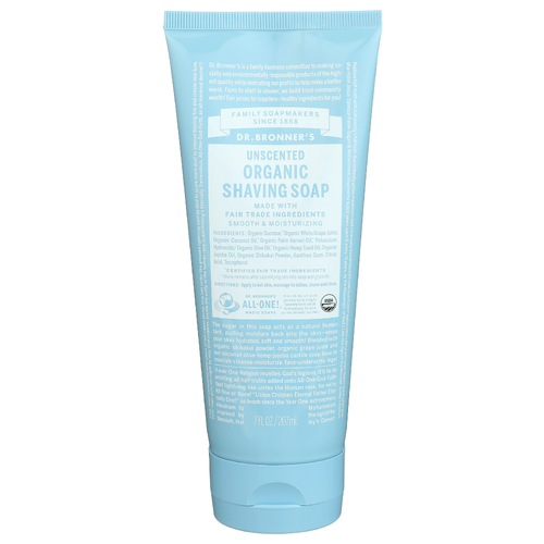 DR. BRONNER'S Unscented Liquid Shaving Soap - 7 Fluid Ounce