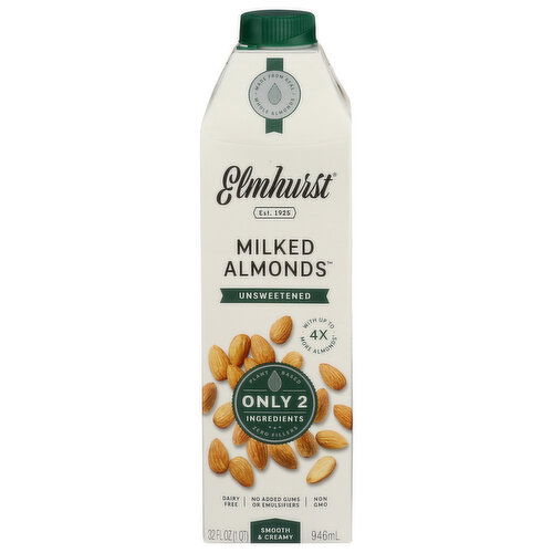 Elmhurst Milk Almond Unsweetened Beverage - 32 Fluid Ounce