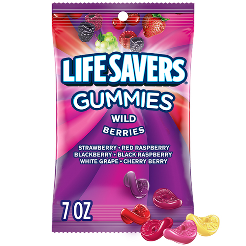 Life Savers Gummy Candy, Wild Berries, Bag - 7 Ounce