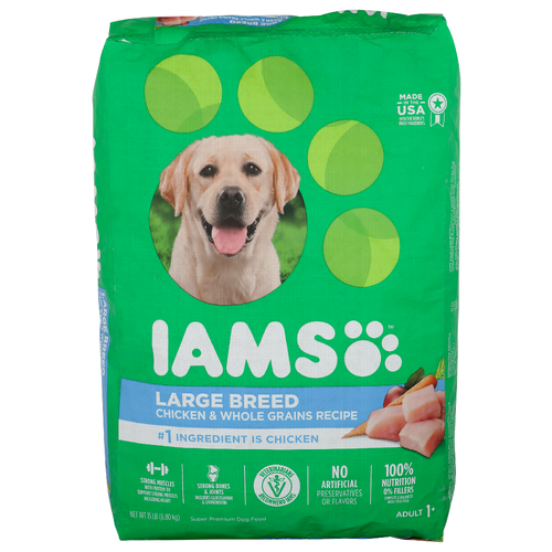 Iams Large Breed Chicken & Whole Grains Recipe Super Premium Dog Food - 15 Pound