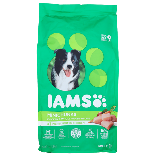 Iams Minichunks Chicken & Whole Grains Recipe Super Premium Dog Food - 7 Pound