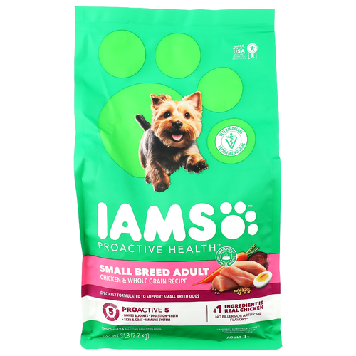Iams Chicken & Whole Grain Recipe Proactive Health Small Breed Adult Dry Dog Food - 5 Pound Image 1 of 4