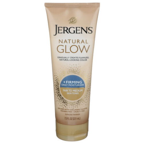 Jergens Daily Moisturizer, +FIRMING, Fair To Medium Skin Tones - 7.5 Fluid Ounce