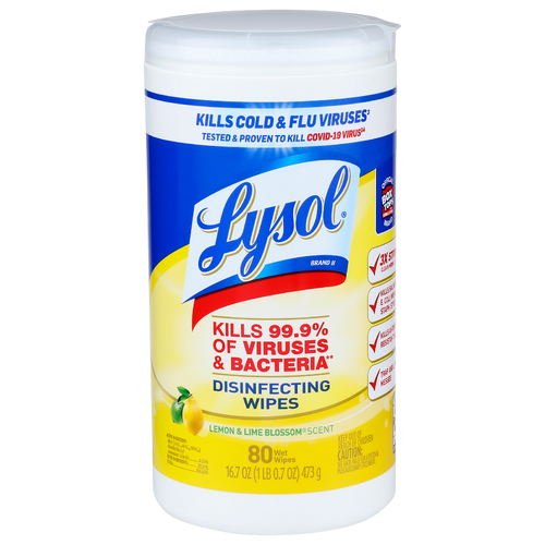 Lysol Lemon & Lime Blossom Scent Brand II Disinfecting Wipes - 0.209 Ounce - 80 Count