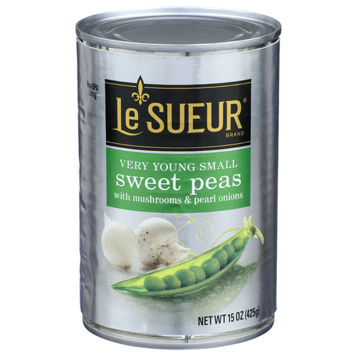 Le Sueur With Mushrooms & Pearl Onions Brand Very Young Small Sweet Peas - 15 Ounce