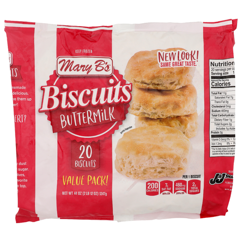 Mary B's Buttermilk Biscuits - 2.2 Ounce - 20 Count