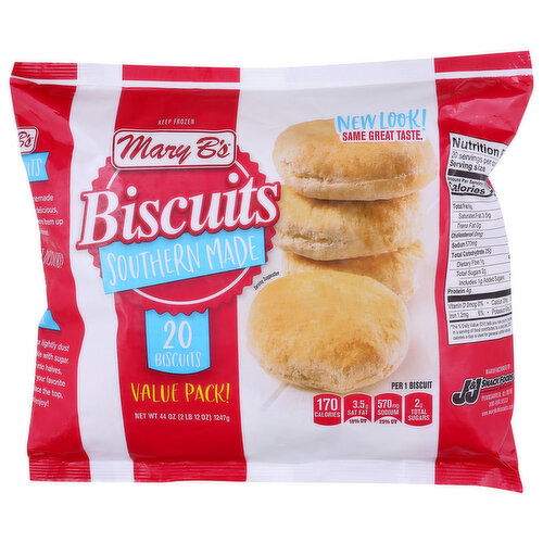 Mary B's b Southern Made Biscuits - 2.2 Ounce - 20 Count
