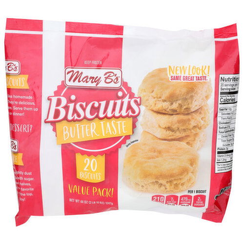 Mary B's Butter Taste Biscuits - 2.2 Ounce - 20 Count