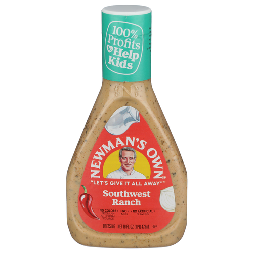 NEWMAN'S OWN ORGANICS Ranch Southwest Salad Dressing 6/16z Newmans - 16 Fluid Ounce