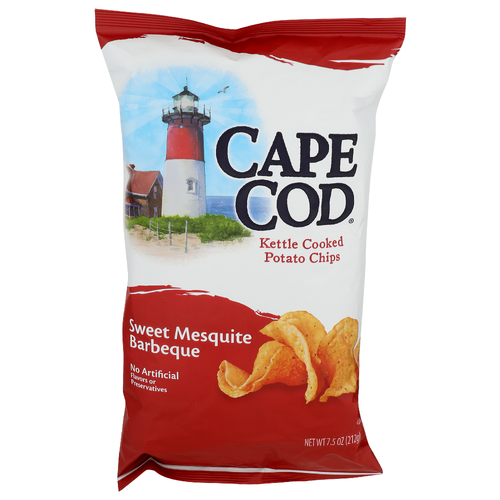 Cape Cod Sweet Mesquite Barbeque Kettle Cooked Potato Chips - 7.5 Ounce