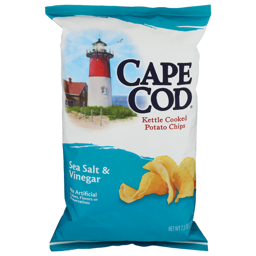 Cape Cod Sea Salt & Vinegar Kettle Cooked Potato Chips - 7.5 Ounce
