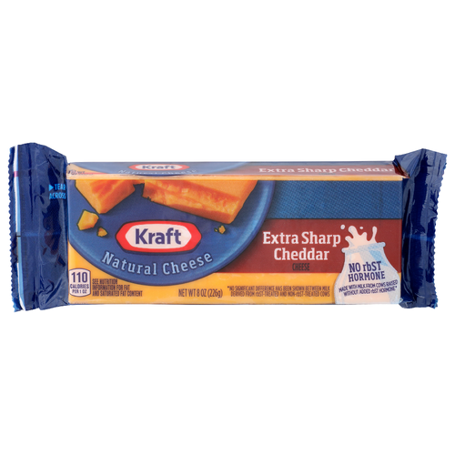 Kraft Natural Cheese Extra Sharp Cheddar - 8 Ounce