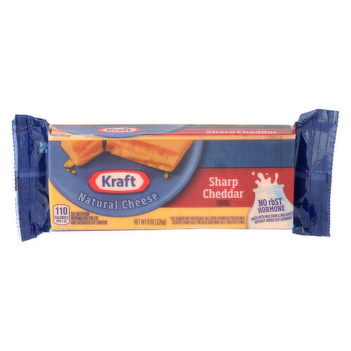 Kraft Natural Cheese Sharp Cheddar - 8 Ounce