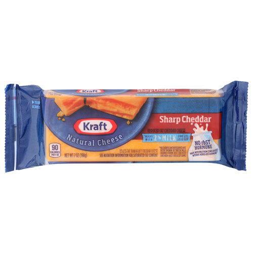 Kraft Reduced Fat Cheddar Cheese Sharp - 7 Ounce