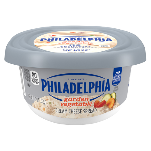 Philadelphia Garden Vegetable Cream Cheese Spread, Tub - 7.5 Ounce