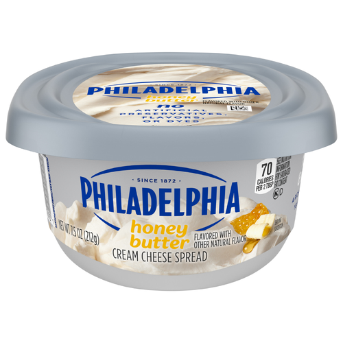 Philadelphia Honey Butter Cream Cheese Spread, Tub - 7.5 Ounce