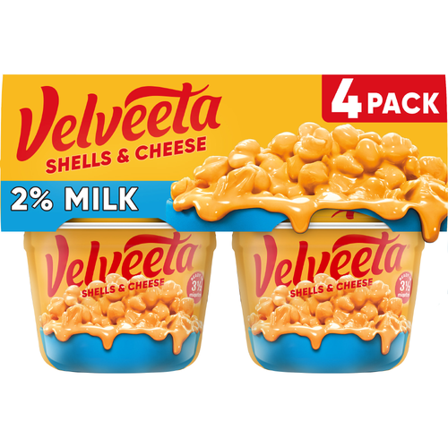 Kraft Velveeta Shells & 2% Milk Cheese Pasta Cups - 2.19 Ounce Image 1 of 4