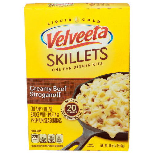 Velveeta Skillets Creamy Beef Stroganoff One Pan Dinner Kits - 11.6 Ounce