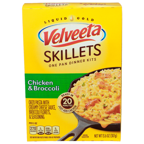 Velveeta Skillets Chicken & Broccoli One Pan Dinner Kits - 13.6 Ounce