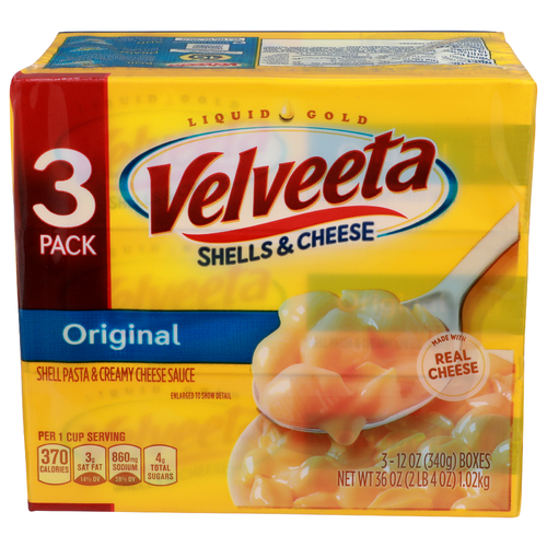 Velveeta Shells & Cheese Original Liquid Gold - 12 Ounce - 3 Count