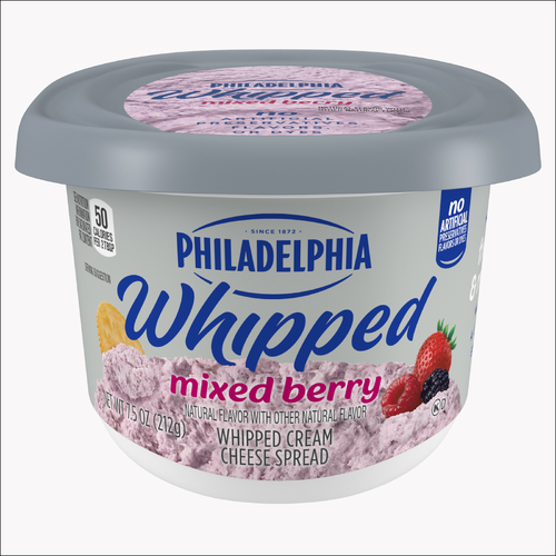 Philadelphia Mixed Berry Whipped Cream Cheese Spread, Tub - 7.5 Ounce