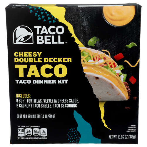 Taco Bell Cheesy Double Decker Dinner Kit - 13.86 Ounce